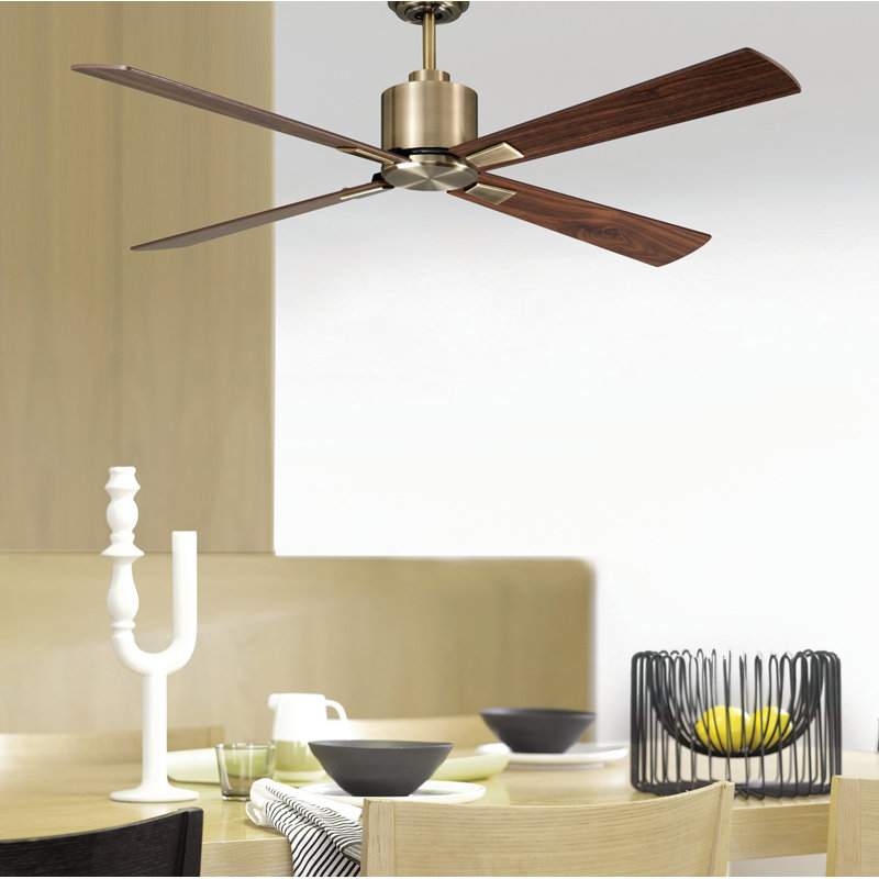 Harford 4-Blade Ceiling Fan with Remote Control, White