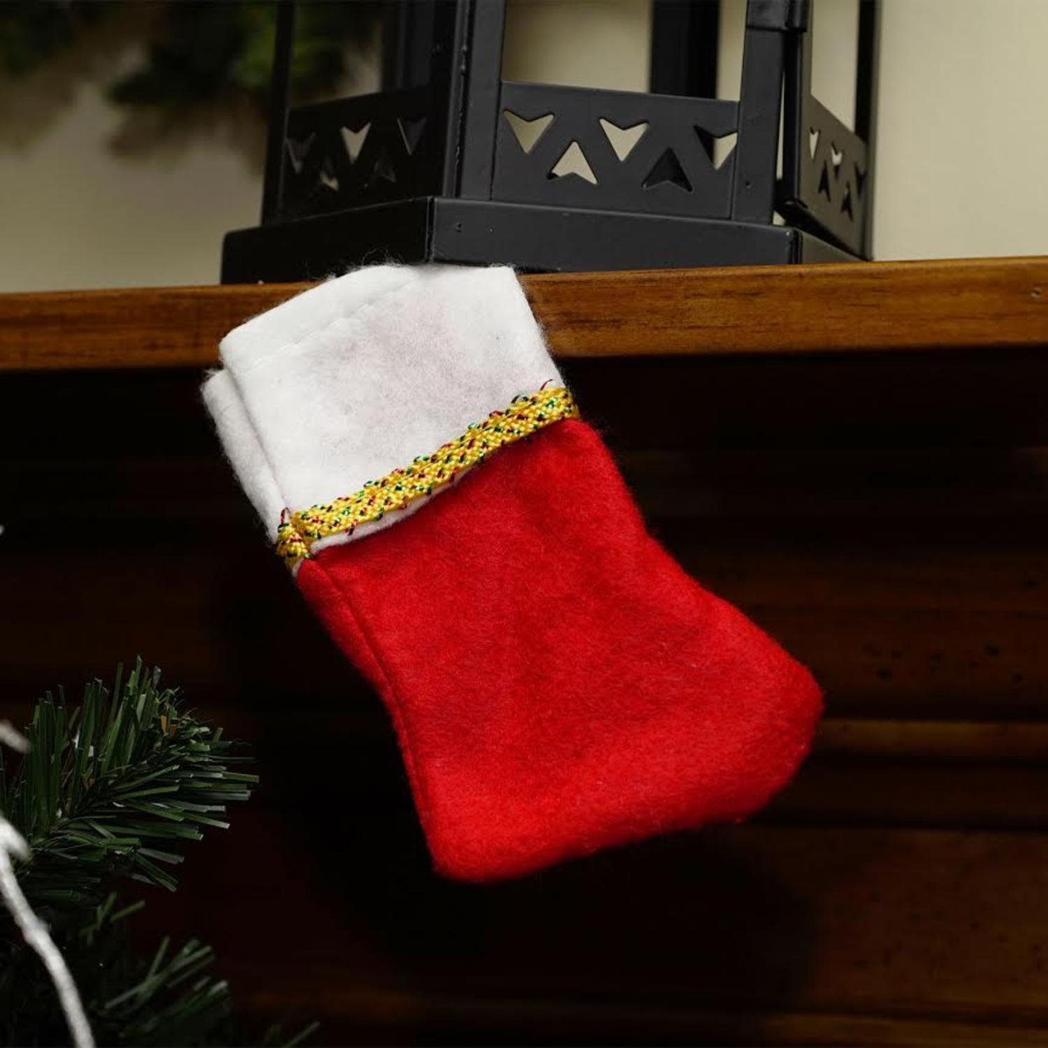 Northlight Seasonal Pack of 6 Traditional Mini Christmas Stockings with Gold  Glitter Pen | Wayfair, image size:1500x1500