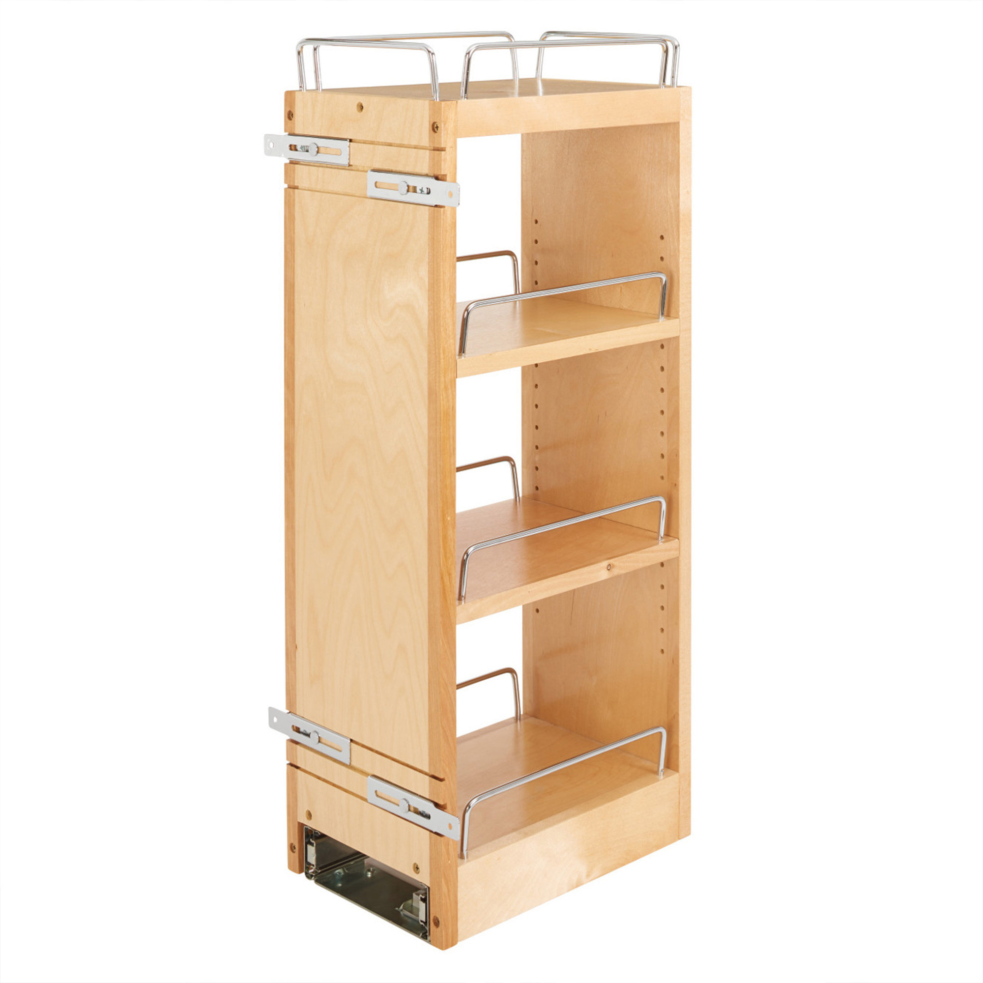 Rev-A-Shelf 8 Inch Width Wood Pull-Out Organizer with Adjustable