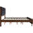 Contemporary Bedroom King Dark Walnut Panel Bed With Elevated Frame And Structured Design, 52.82 Inches High Unit For Bedroom, Featuring Upholstery Clean Modern Look, Product-1544948422