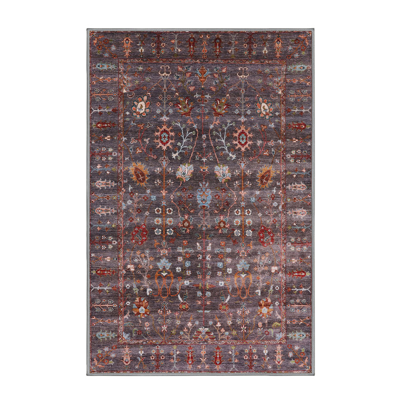 Tapis brun à motif oriental, Rectangle 3 pi x 5 pi