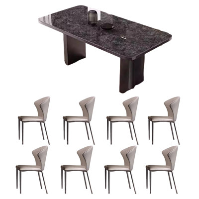 Light luxury designer home dining table and chair