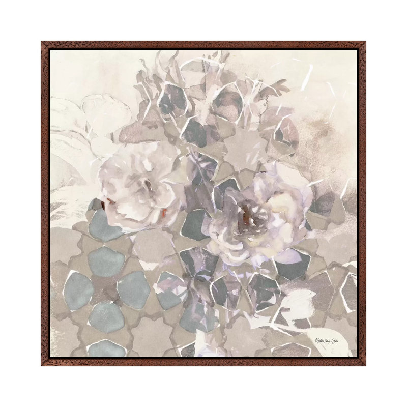 Transitional Blooms II by Stellar Design Studio - Floater Frame Gallery-Wrapped Canvas Giclée on Canvas, Brown
