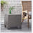 PUERTA Durable Polyethylene Rattan Accent Table, Weather-Resistant And Stylish For Outdoor Use