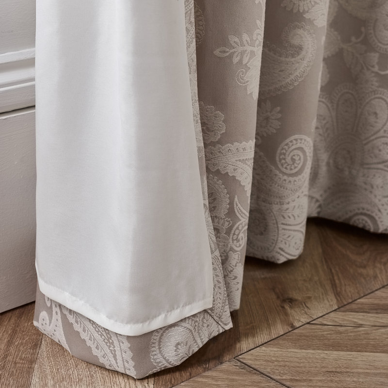 Opulent Jacquard Lined Eyelet Curtains