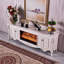 Foyer de meuble télé en bois massif beige