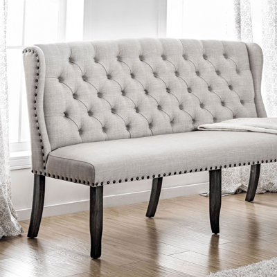 Artis Linen Blend Upholstered Bench