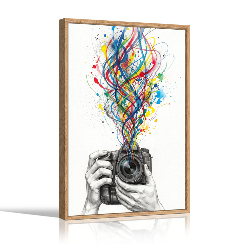 «Colorful Explosion», ensemble de 1 reproduction d'art sur toile, Natural, 24"H x 18"W