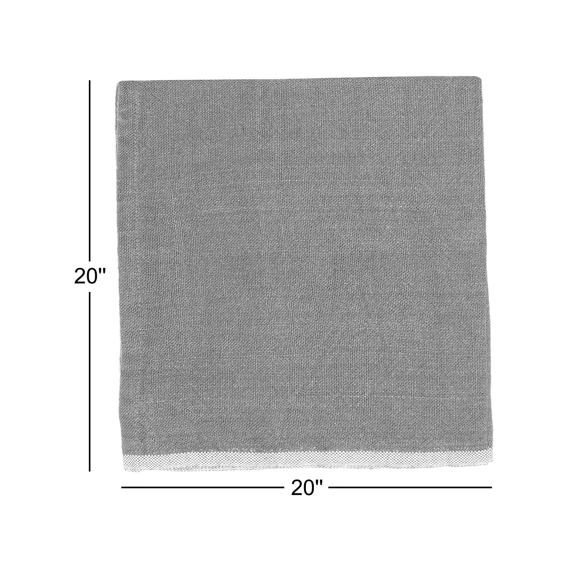 Soren Steel 20" Linen Napkin, Red