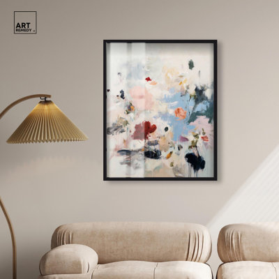 Art mural de salon Happy Chaos III Shadowbox par Art Remedy, cadre noir, 30 x 36