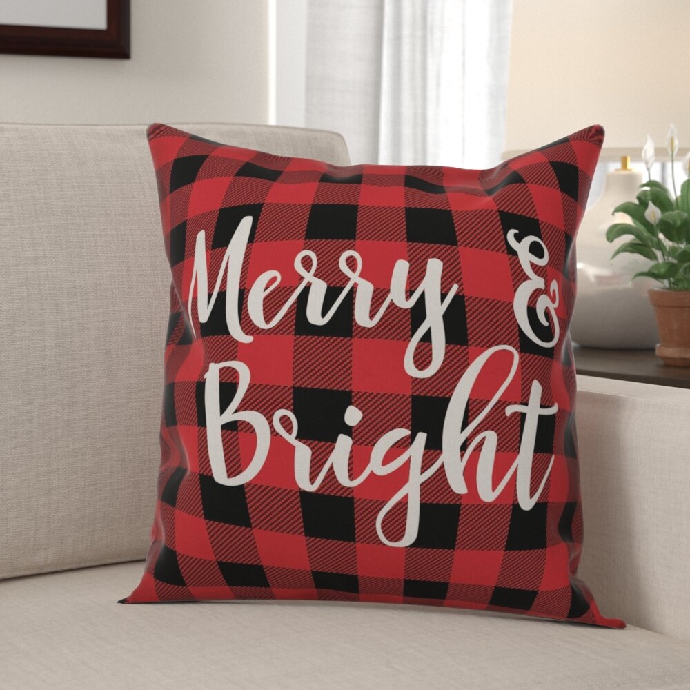 The Holiday Aisle Ernestine Plaid Polyester Throw Pillow Wayfair