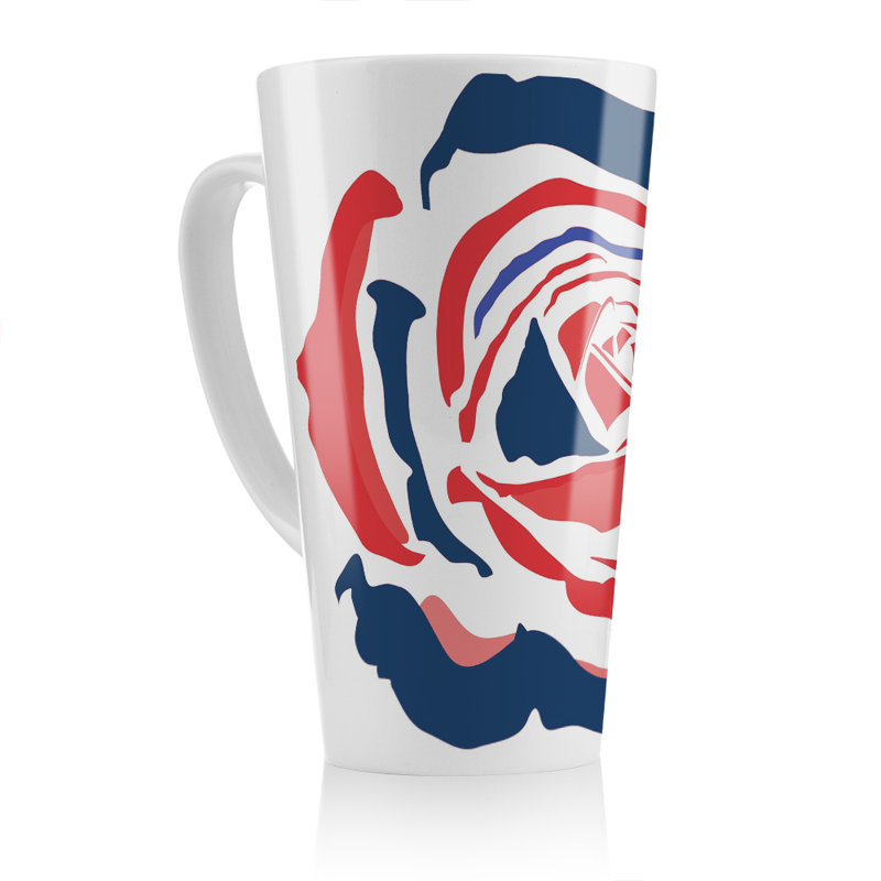 Rose Print Latte Mug