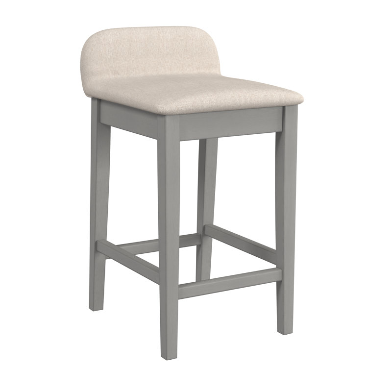 Sherlock Upholstered Counter Stool, Distressed Gray, Counter Stool (26" Seat Height)