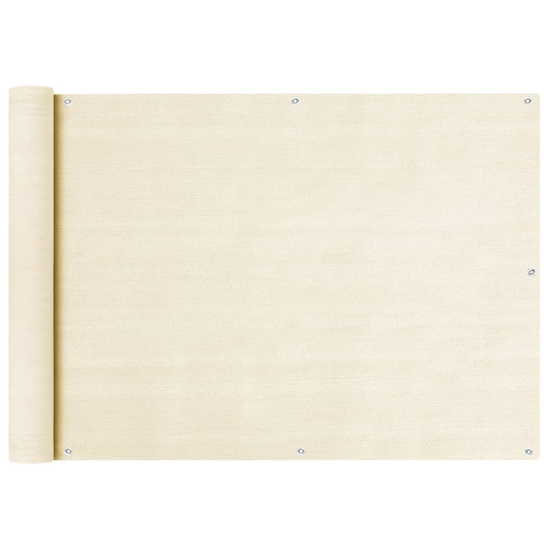 Mairie Balcony Screen Cream 75X400 Cm HDPE, Cream