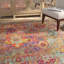 Tapis abstrait jaune / rouge / orange Ector-28473501