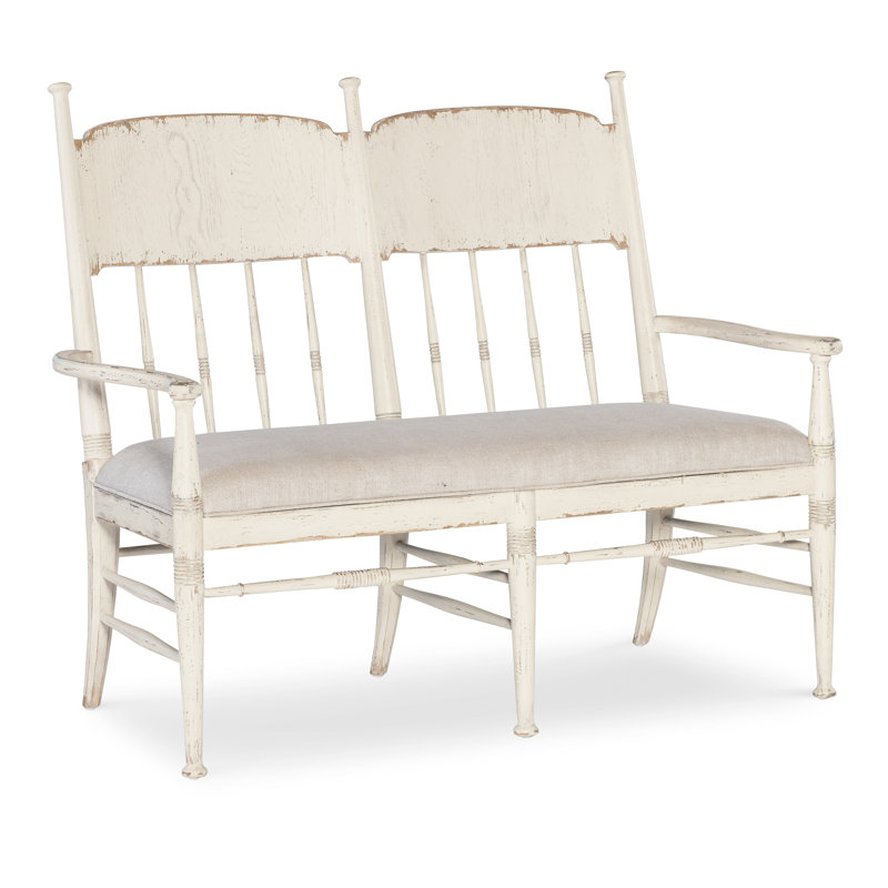 Banc rembourré en lin Alcy, Marguerite