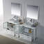 Ensemble de meuble-lavabo de salle de bain double 84 po avec miroir Mance-24551145