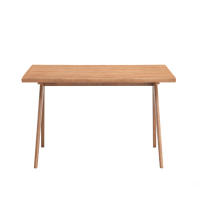 Casual Stylish Natural Finish Rectangular Wooden Dining Table 1Pc Mid-Century Modern Kitchen Dining Furniture