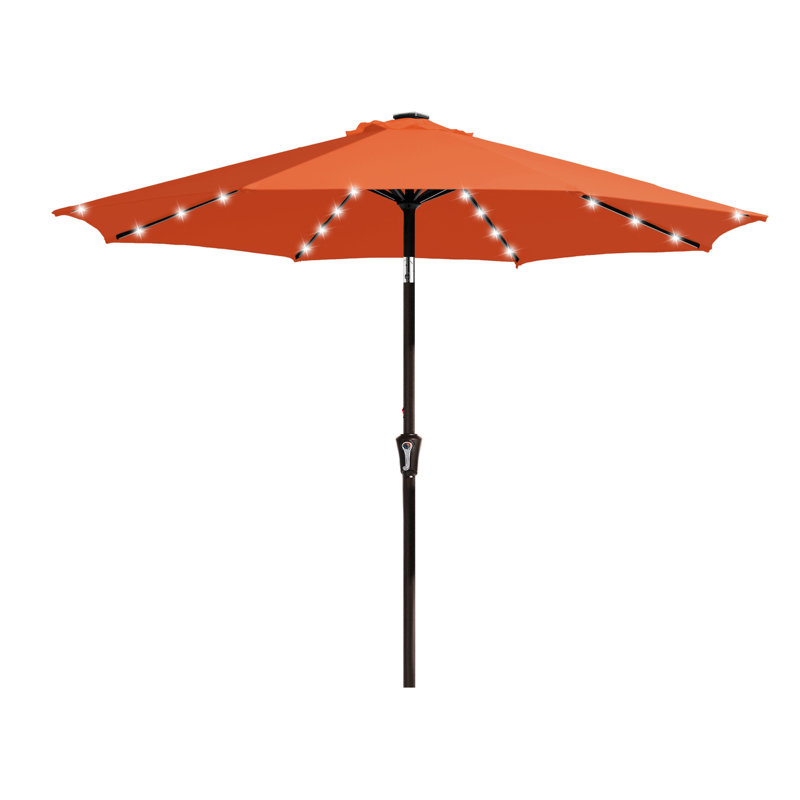 Parasol de marché avec manivelle Beka, Citrouille, H 91,2 po x l 108 po x P 108 po
