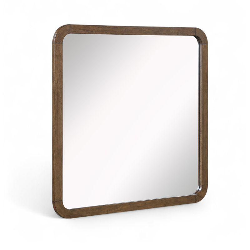 Ipina Solid Wood Mirror, Brown