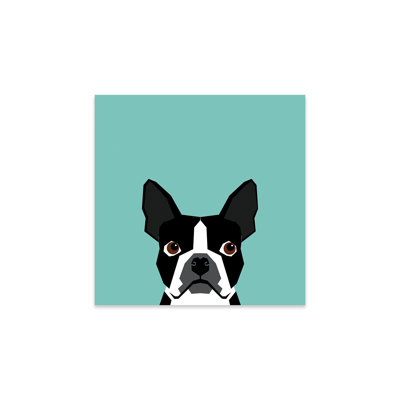Boston terrier imprimé sur verre acrylique