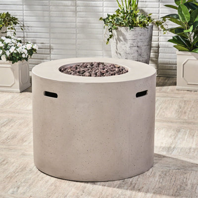 Foyer 40 000 - rond 31 po, béton léger, gris, parfait pour les réunions de famille, sans assemblage 30,85 po x, centre de table moderne,