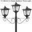 Upgraded 72" Triple-head Solar Lamp Post, Vintage Outdoor Led Street, Garden, Lawn Light For Patio & Pathway