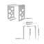 Tabouret de douche 15,7 po à surface solide avec découpes décoratives