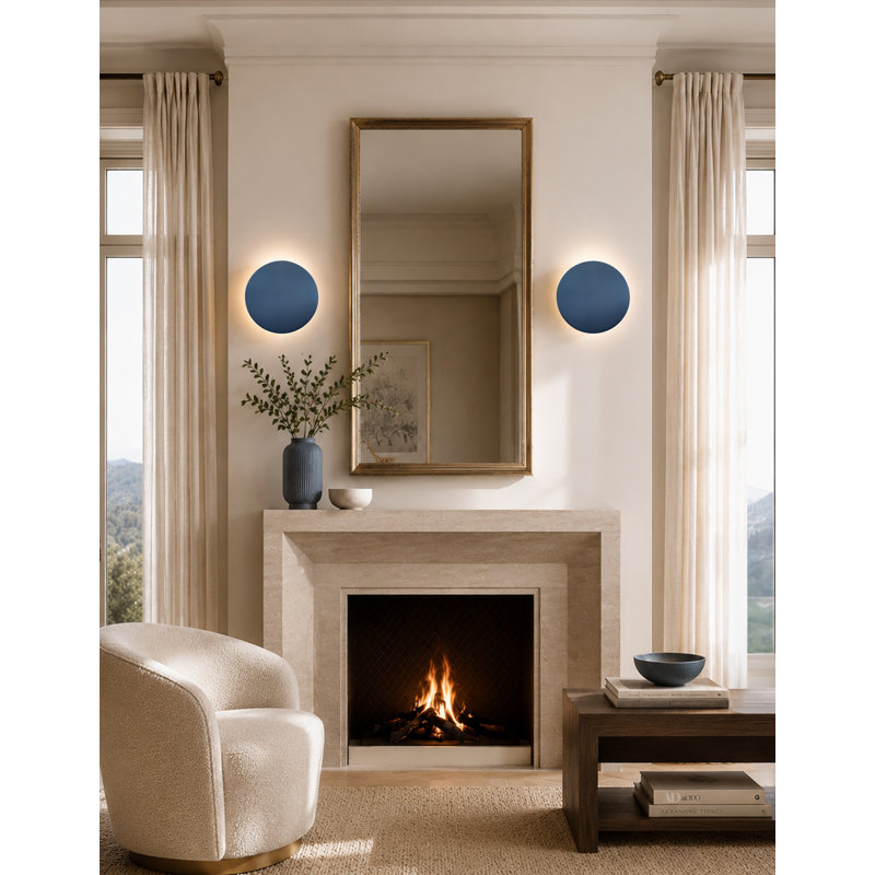 Ambiance - Applique murale ronde à rétroéclairage à température de couleur réglable ADA, H 13 po x l 13 po x P 1,75 po