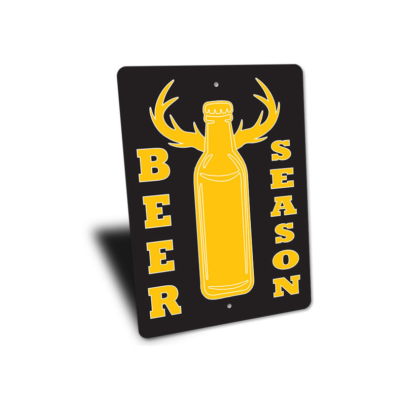Plaque en aluminium «Beer Season», H 18 po x l 12 po x P 0,06 po