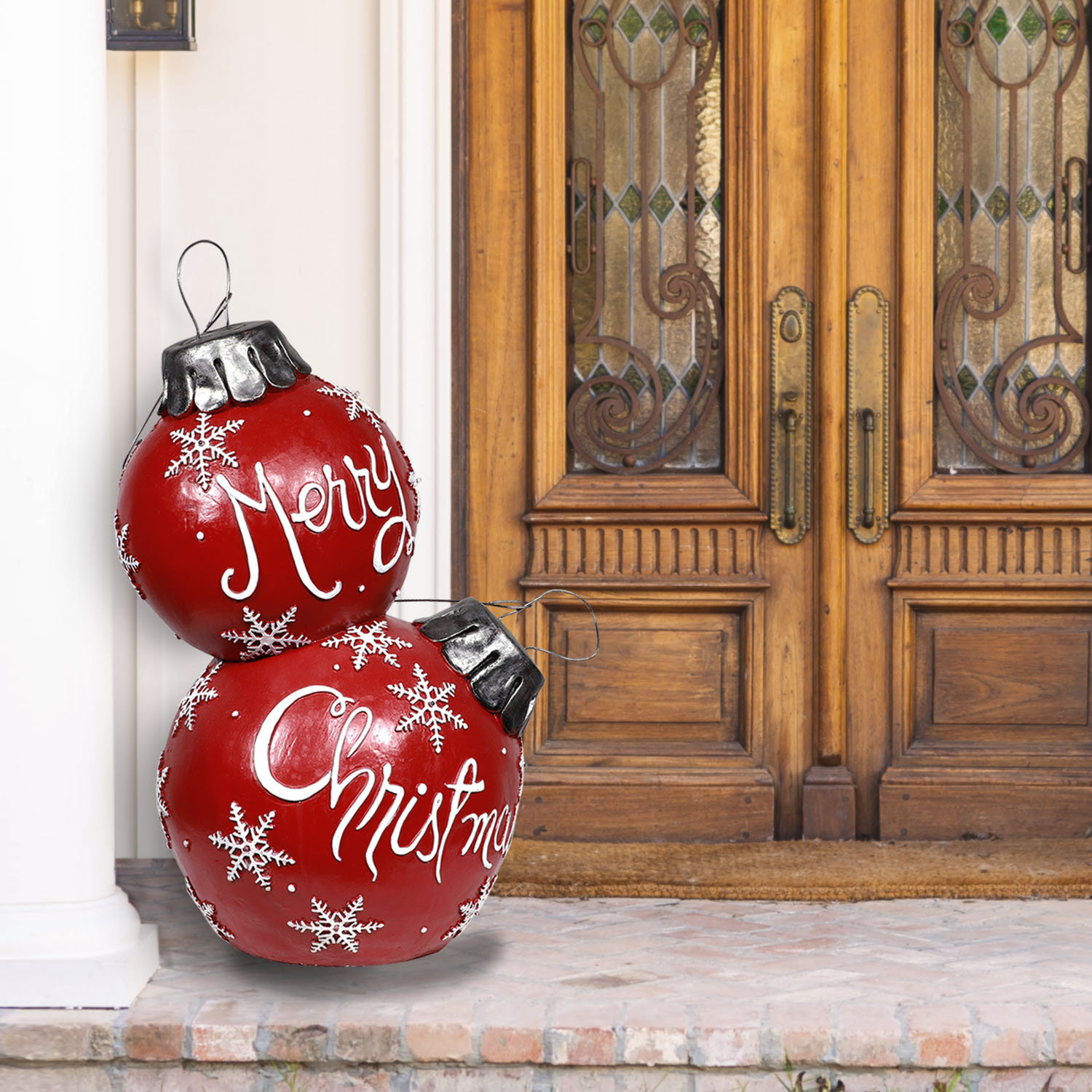 LED Iron Christmas Lighted Display, 30" H  x 16" W x 21" D