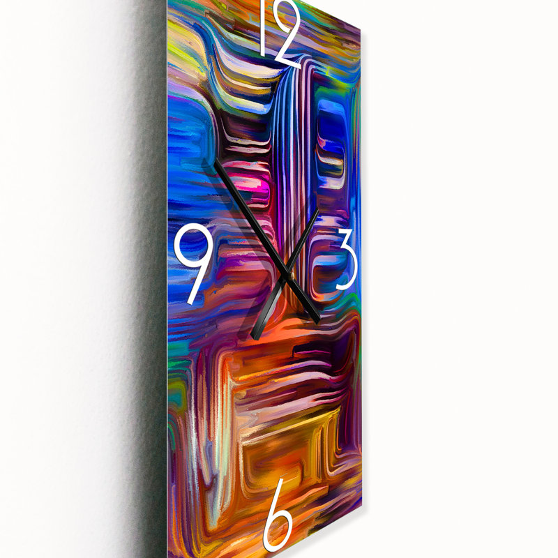 Color Fusion V - Horloge murale moderne, Grand
