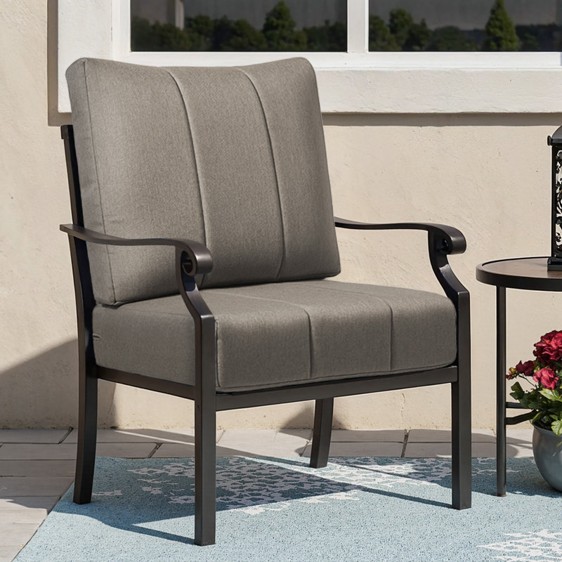 Ensemble de coussins de siège et de dossier pour patio 6 po Forbell, Gris, 4