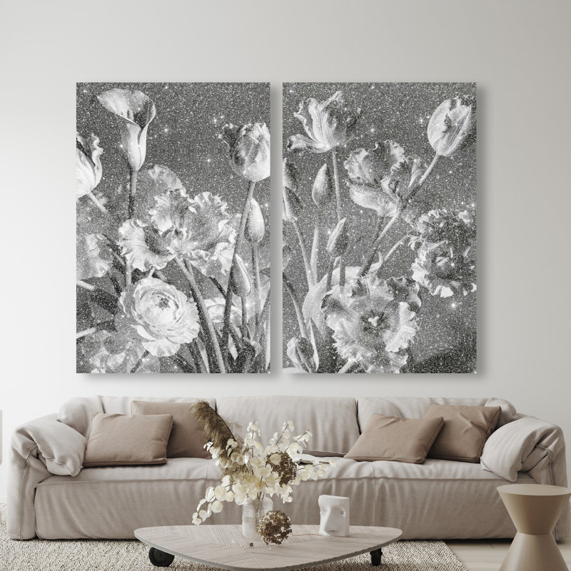 Botanique Noir Set Set by Oliver Gal, 54" H x 36" W, Gallery Wrapped