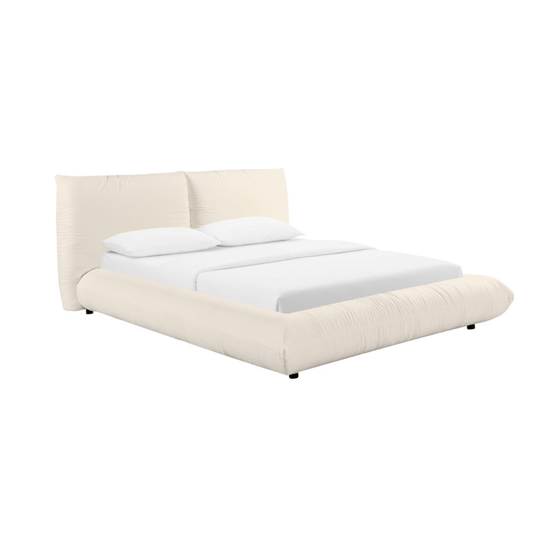 Lit plateforme tapissier Riata, Grand