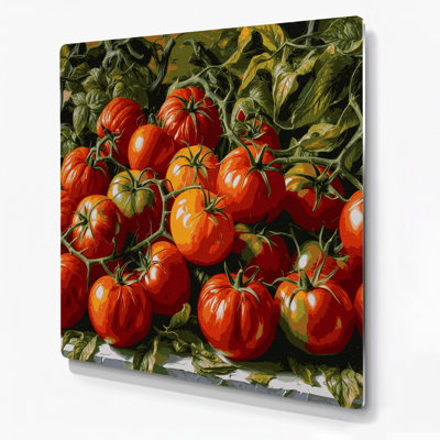 Vegetables Tomato Beefsteak Brown Metal Wall Art