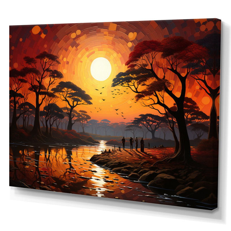 African Savannah Serenade V sur toile, H 24 po x l 32 po x P 1 po, Toile tendue