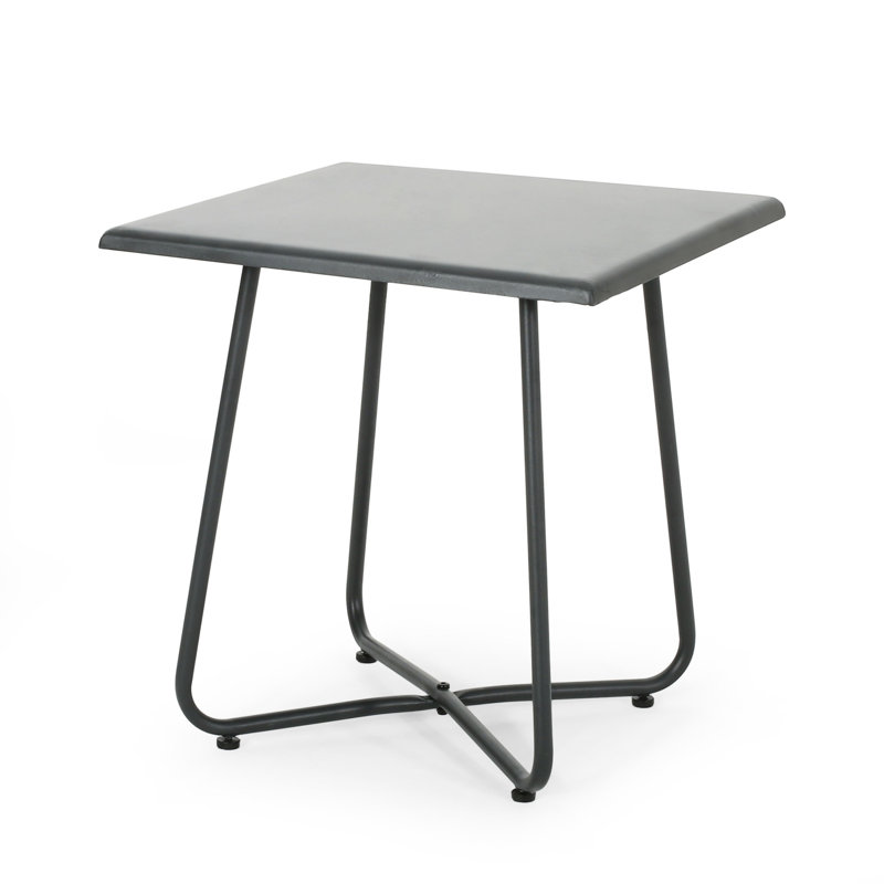 Grey 18.74" End Table With A Steel Construction And Complementing Color Side Iron Modern Appeal, Gray