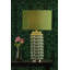 Etzel Table Lamp Green Antique Brass With Shade