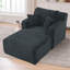 Chaise longue surdimensionnée en velours côtelé à compression sans os avec coussins et accoudoirs moelleux-1538307187