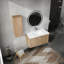 Meuble-lavabo de salle de bain avec lavabo et armoire latérale - 36 po