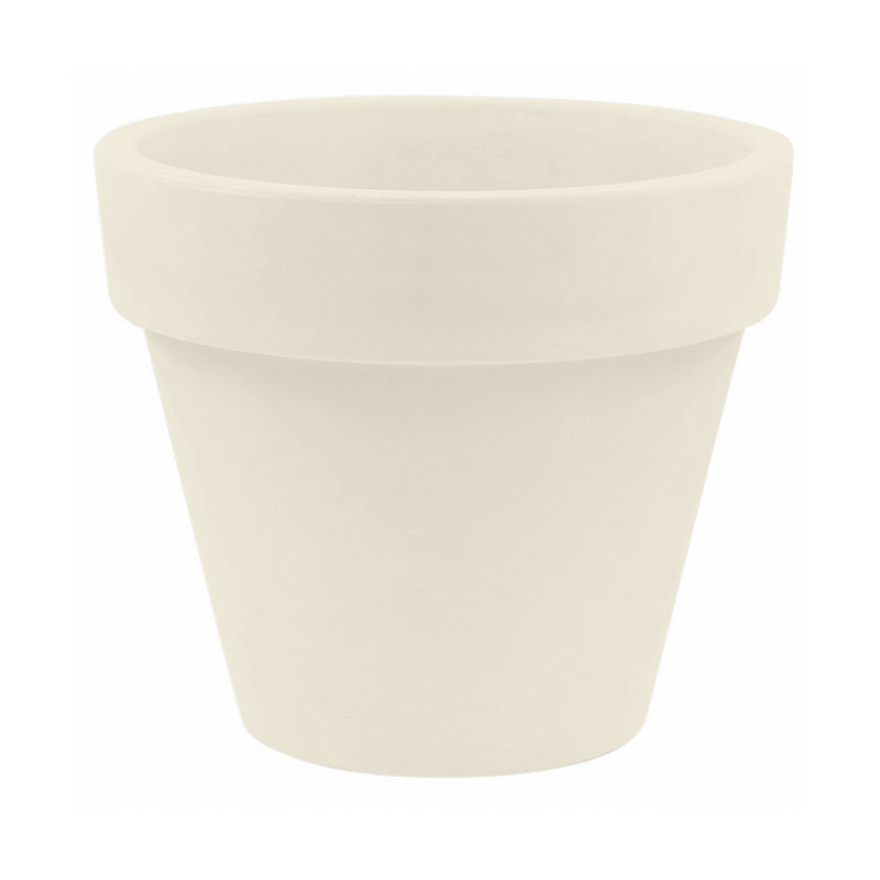 Pot à fleurs en résine Maceta, Écru, H 16,75 po x l 19,75 po x P 19,75 po