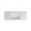 Lavabo pour salle de bain en résine solide à surface solide avec profondeur 45,97 po, largeur 18,43 po, hauteur 4,2 po, 54,54 lb - adaptable aux configurations, matériau de teinture, modes d'installation flexibles, conception aux lignes épurées, confortable