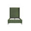 Lit simple rembourré en velours vert mousse Promade Mid-Century-2096685522-2096685520