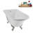 62" Streamline Clawfoot Tub,Tray,Drain, Clawfeet-101628981-102218224