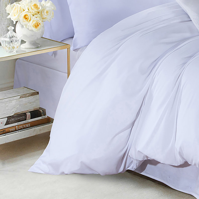 Marnisha Microfiber Duvet Cover Set with Pillowcases Included, Kingsize Duvet Cover Set +2 Pieces Included, White