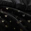 4 édredon noir imprimé métallique, preuve, envers en microfibre douce, tissu lavable à la machine, rembourrage pour grand lit, lavable, nettoyer les taches, étiqueté-125116538-125116539