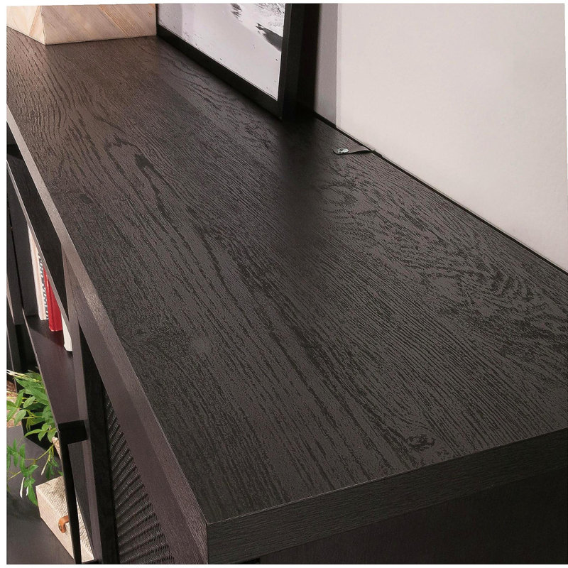 Coastal Hutch with Storage, Black finish