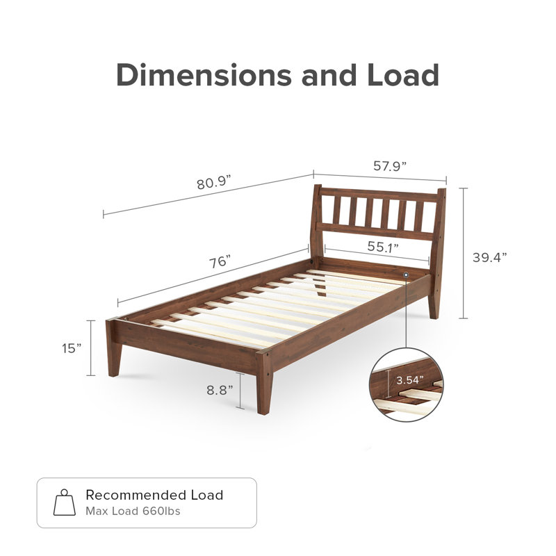 Josse Ted Bed, Walnut, Twin