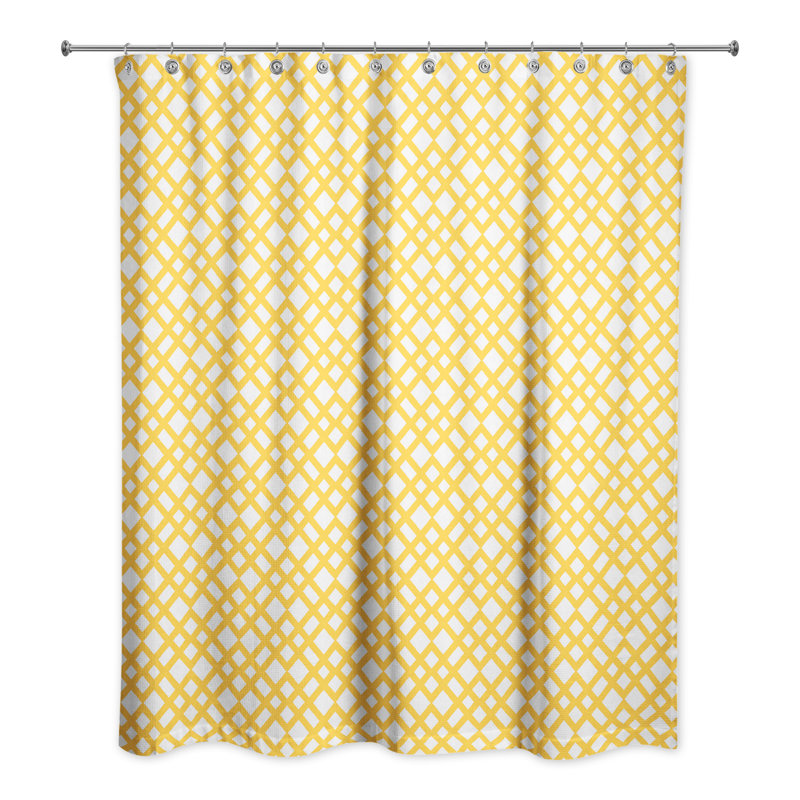 Rideau de douche simple Giovanni, Jaune
